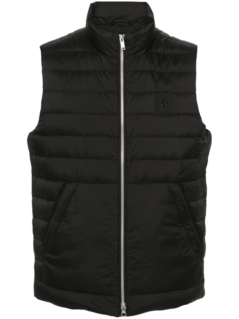 Moose Knuckles Bodywarmer met logopatch - Zwart