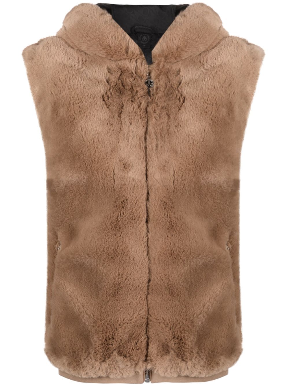 Moose Knuckles Bodywarmer van imitatiebont - Bruin