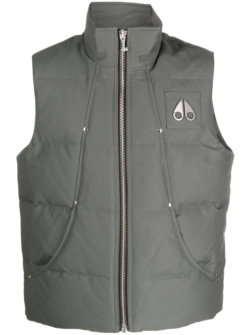 Moose Knuckles Gilet met logoplakkaat - Groen