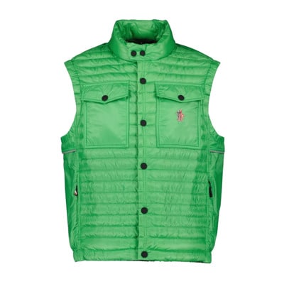 Mouwloos hoogsluitend vest Moncler , Green , Heren