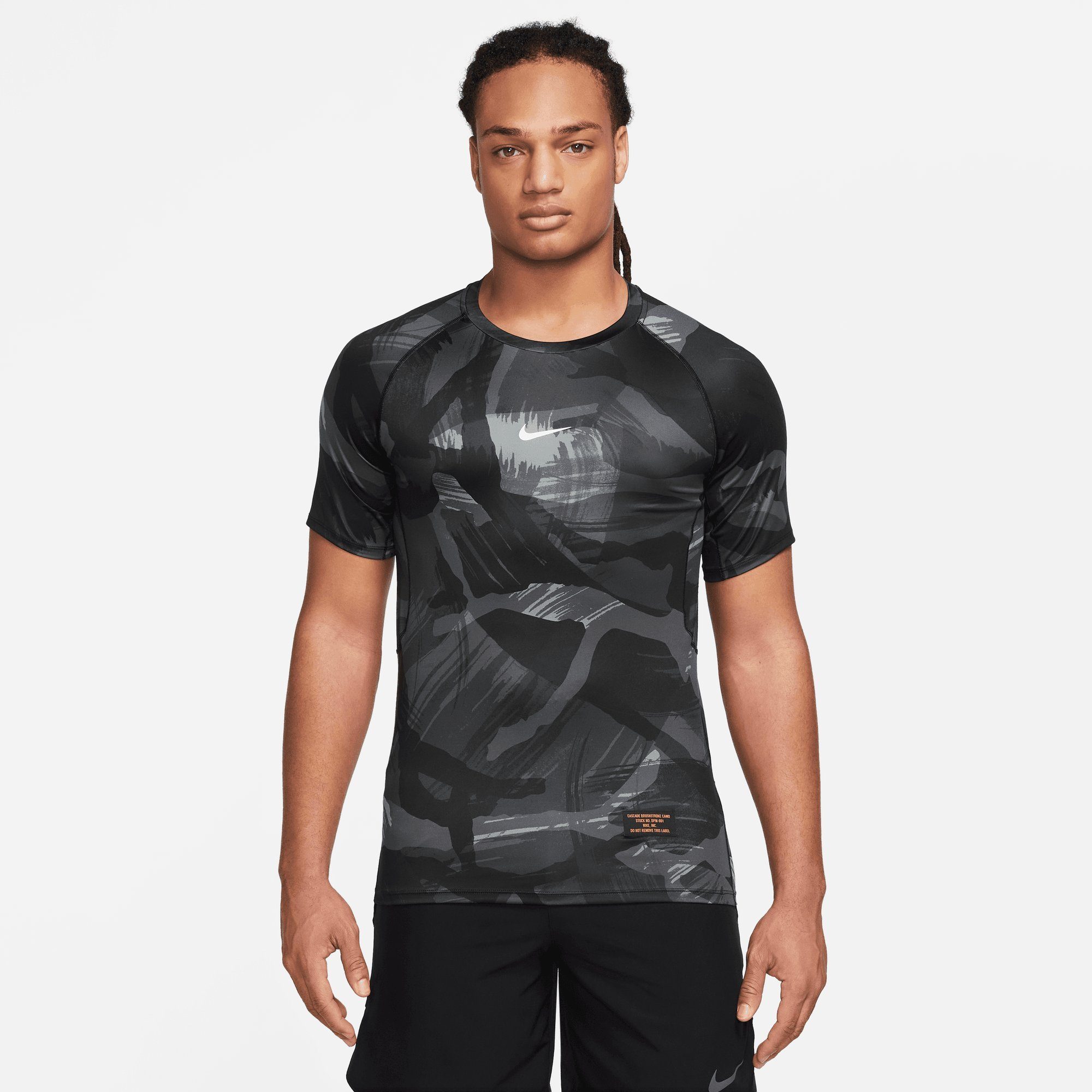 NU 20% KORTING: Nike Trainingsshirt PRO DRI-FIT MEN'S SHORT-SLEEVE SLIM CAMO TOP