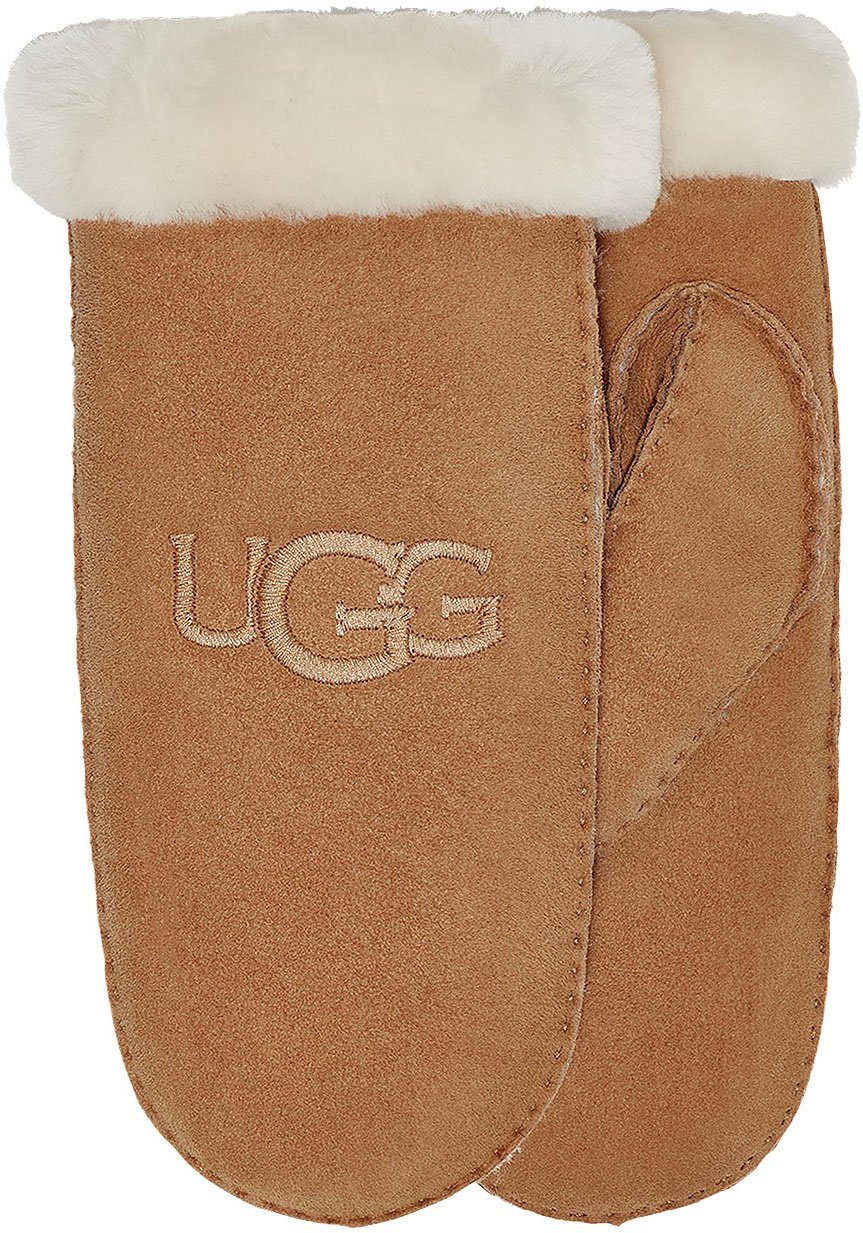 NU 20% KORTING: UGG Leren handschoenen W SHEARLING UGG EMBROIDER MITTEN