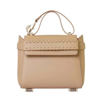 Nacha Kleine Leren Tas Chloé , Beige , Dames