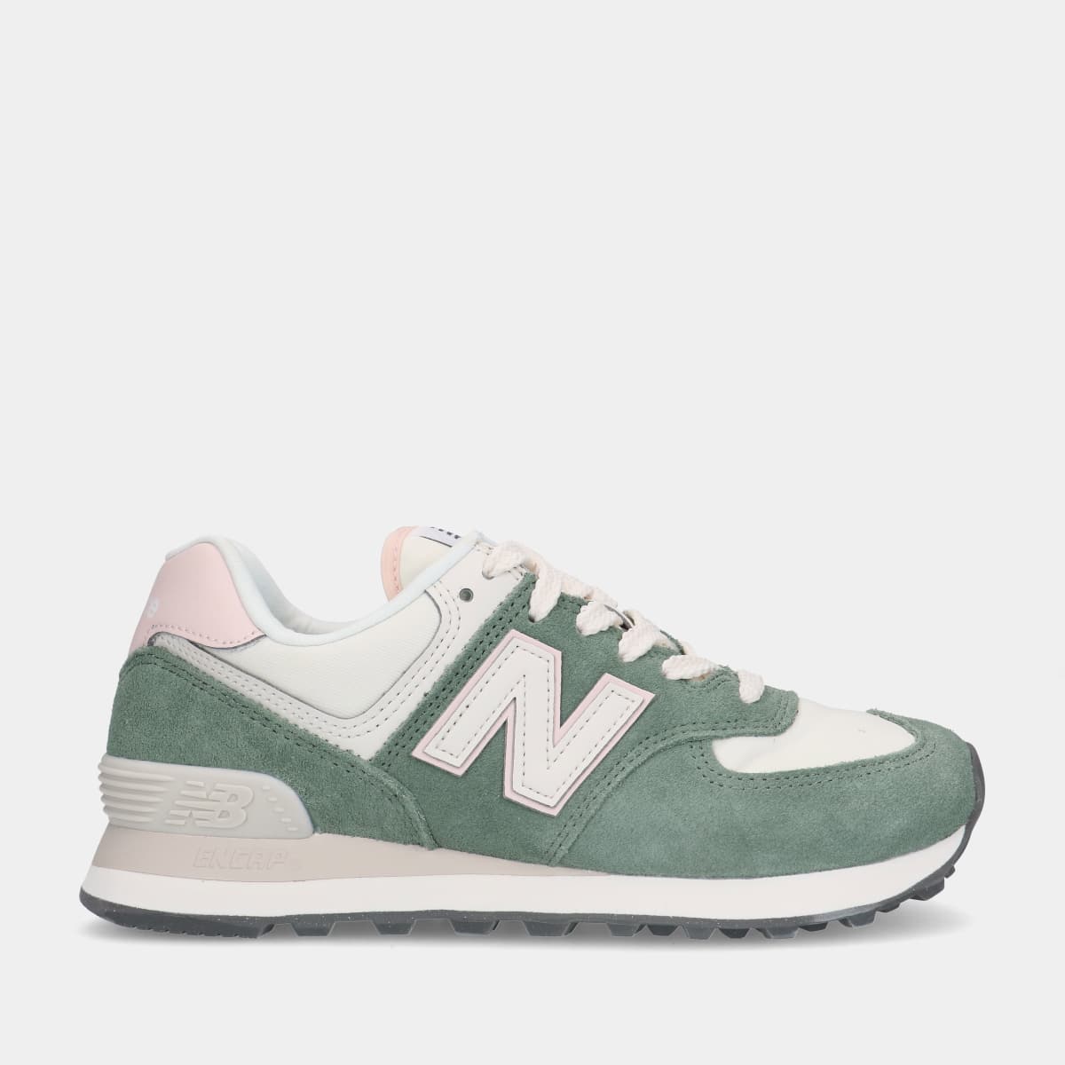 New Balance 574 Dark Juniper/Quartz Pink dames sneakers