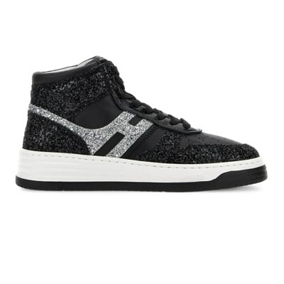 Nieuwe hoge sneakers met retro vibes Hogan , Black , Dames