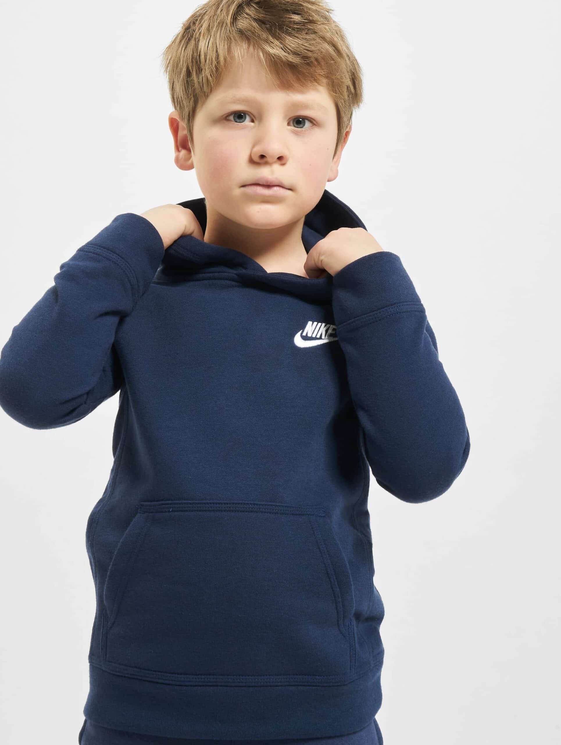 Nike Club Fleece Hoodie Kinder,Unisex op kleur blauw, Maat 45_YEARS