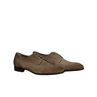 Nubuck Leren Schoenen Santoni , Gray , Heren