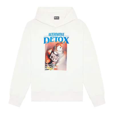 Off White Hoodie Diesel , White , Heren