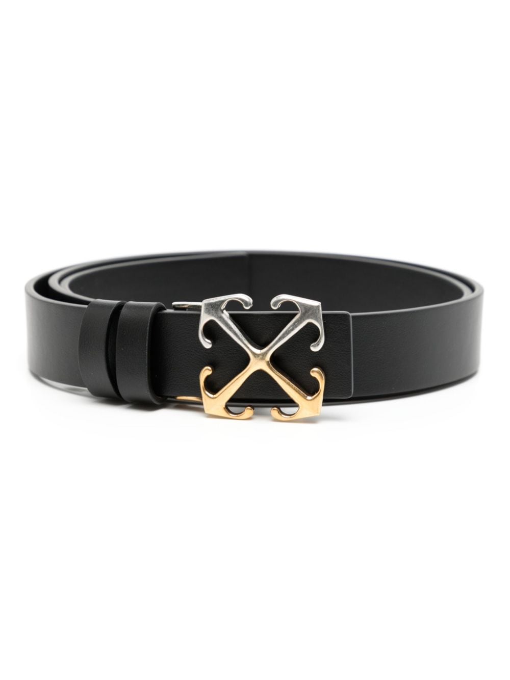 Off-White New Arrow leren riem - Zwart