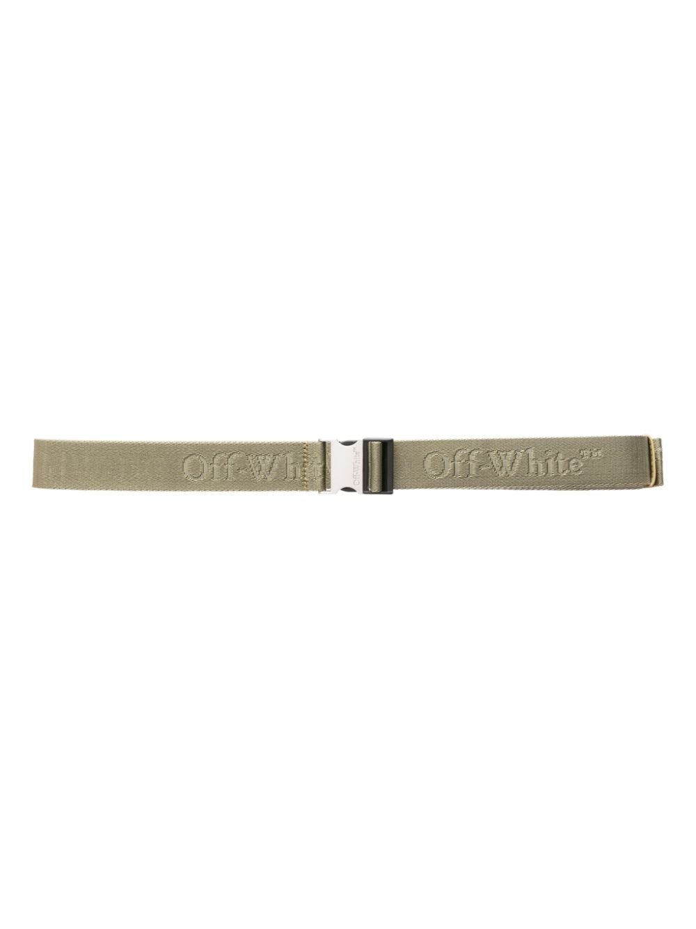 Off-White Riem met logo-reliëf - Groen