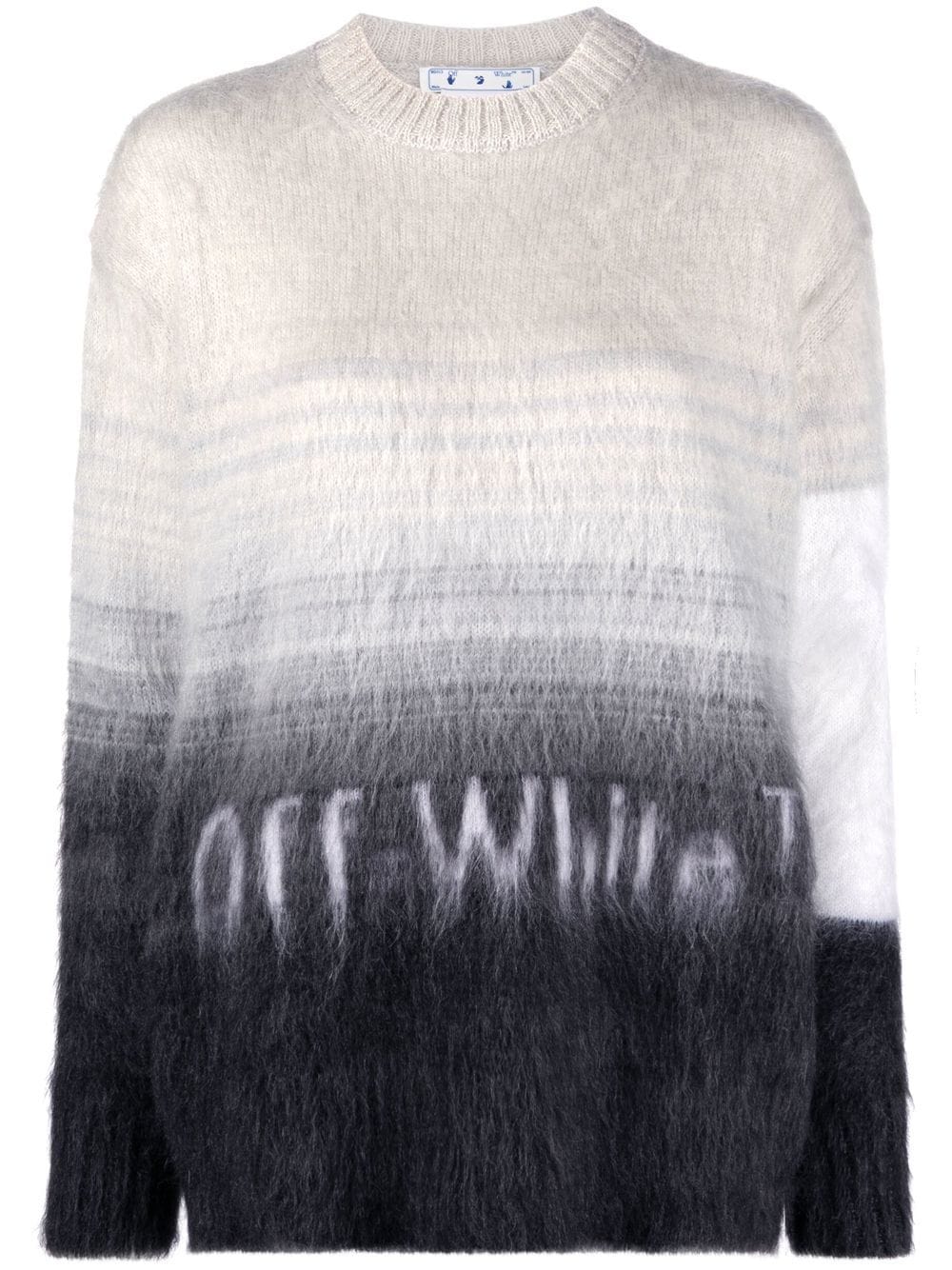 Off-White Trui met intarsia logo - Grijs