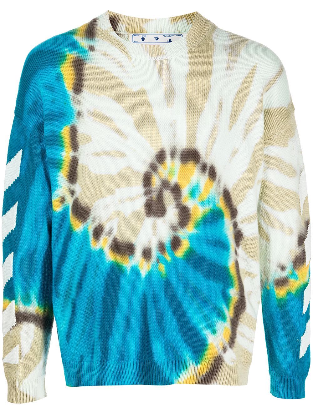 Off-White Trui met tie-dye print - Blauw