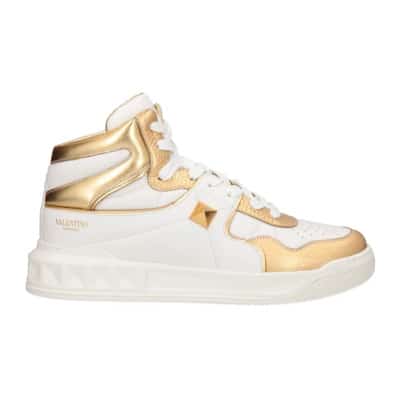 One Stud Leren Sneakers Valentino Garavani , White , Dames