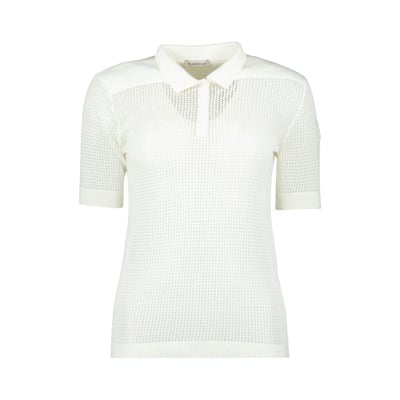 Opengebreide Polo Moncler , White , Dames