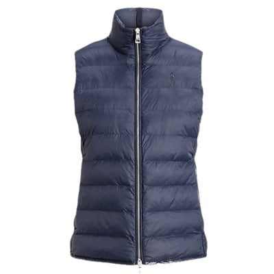 Opvouwbare waterafstotende gewatteerde bodywarmer Polo Ralph Lauren , Blue , Dames