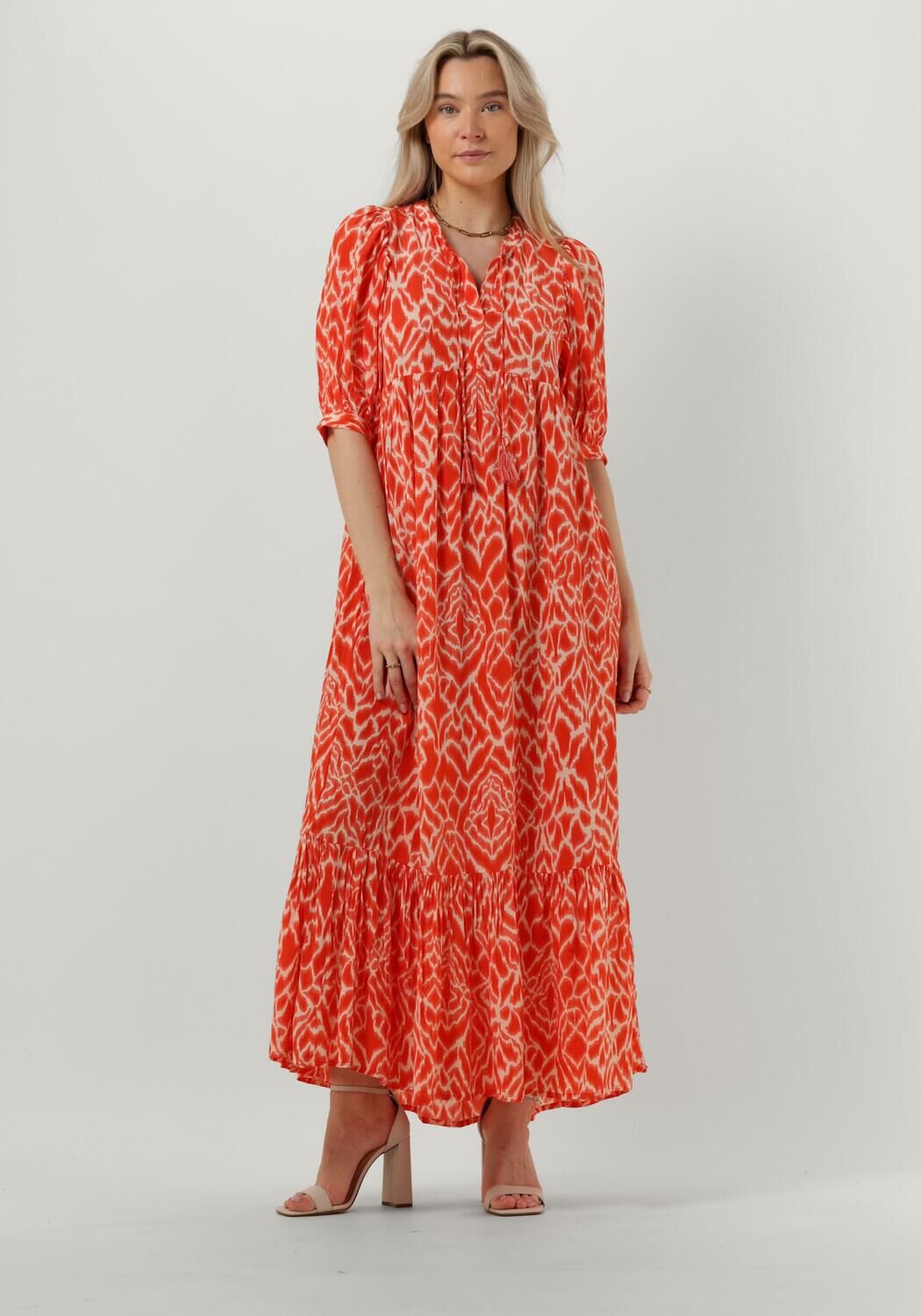 Oranje Moliin Maxi Jurk Lucille