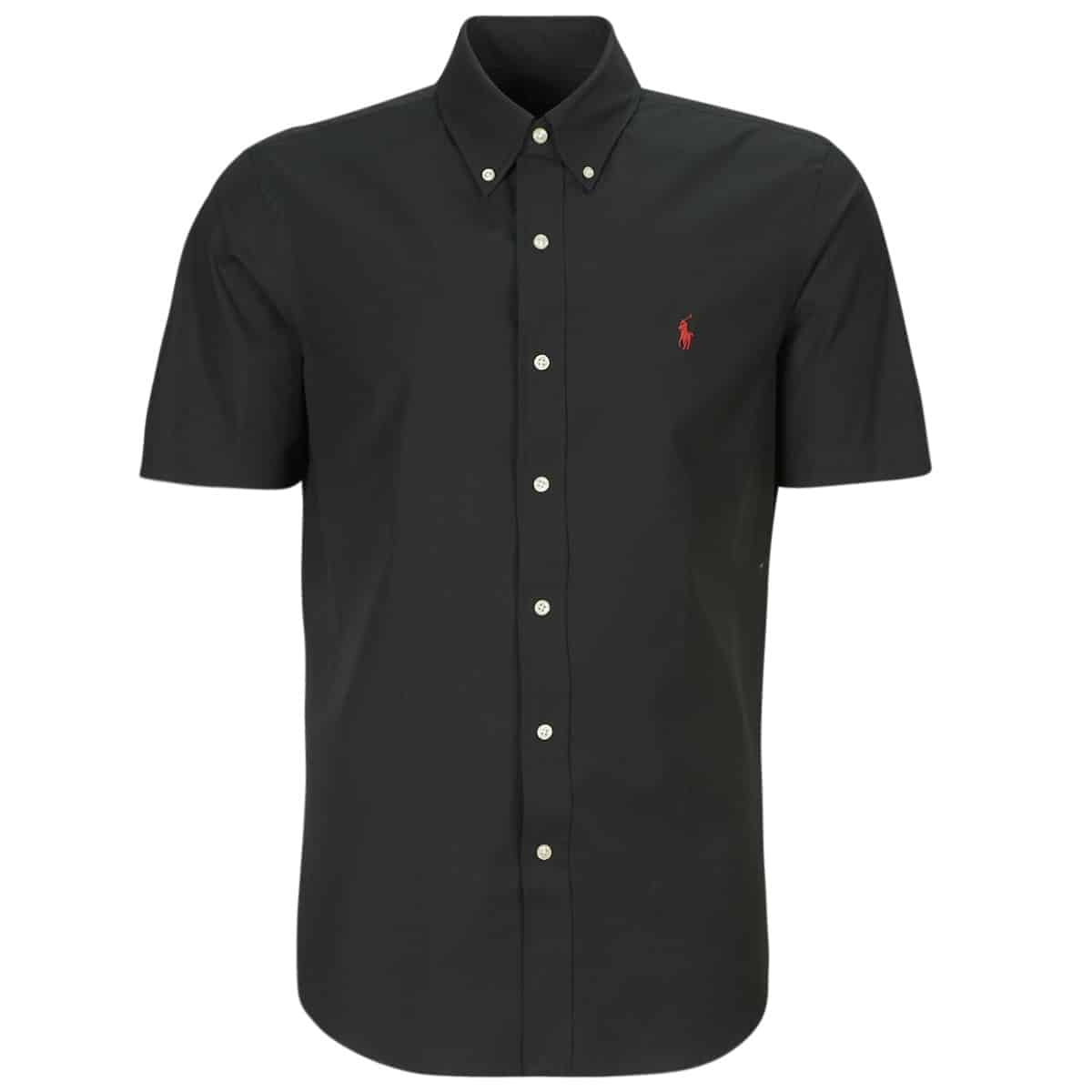 Overhemd Korte Mouw Polo Ralph Lauren CHEMISE COUPE DROITE EN POPELINE UNIE