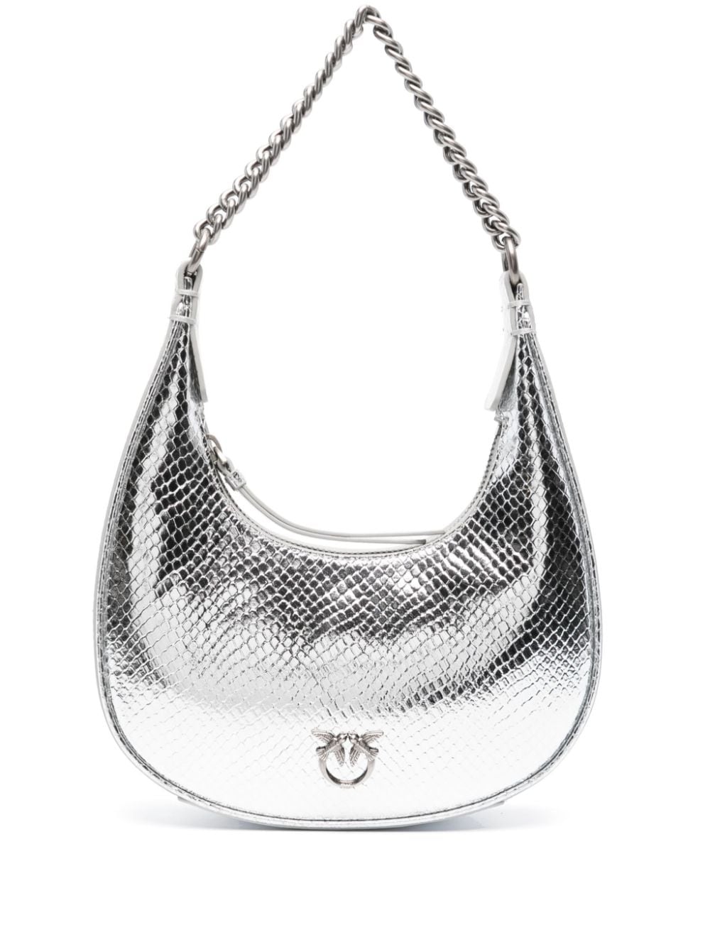 PINKO Callisto hobo tas met metallic-effect - Zilver