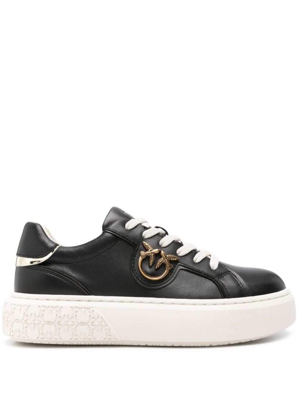 PINKO Love Birds sneakers met plakkaat - Zwart