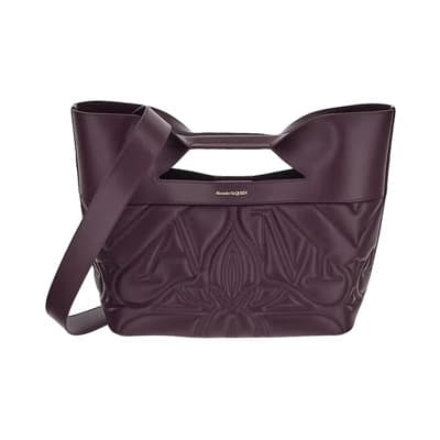 Paarse Gewatteerde Kalfsleren Bow Tas Alexander McQueen , Purple , Dames