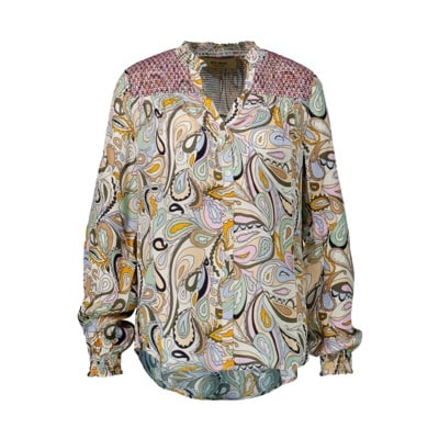 Paisley Print V-Hals Blouse MOS Mosh , Multicolor , Dames