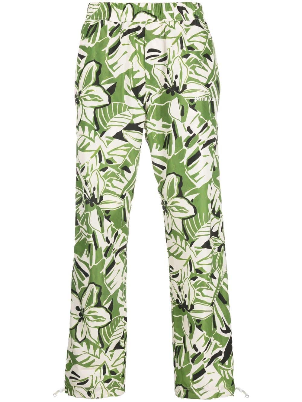 Palm Angels Broek met bloemenprint - Groen