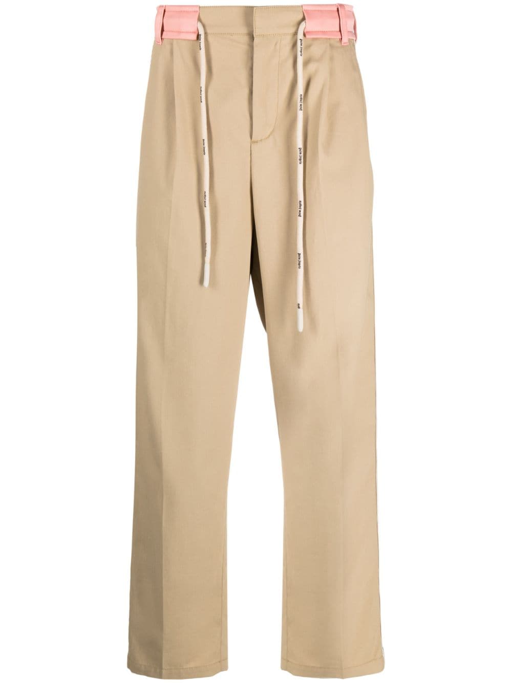 Palm Angels Broek met trekkoordtaille - Beige