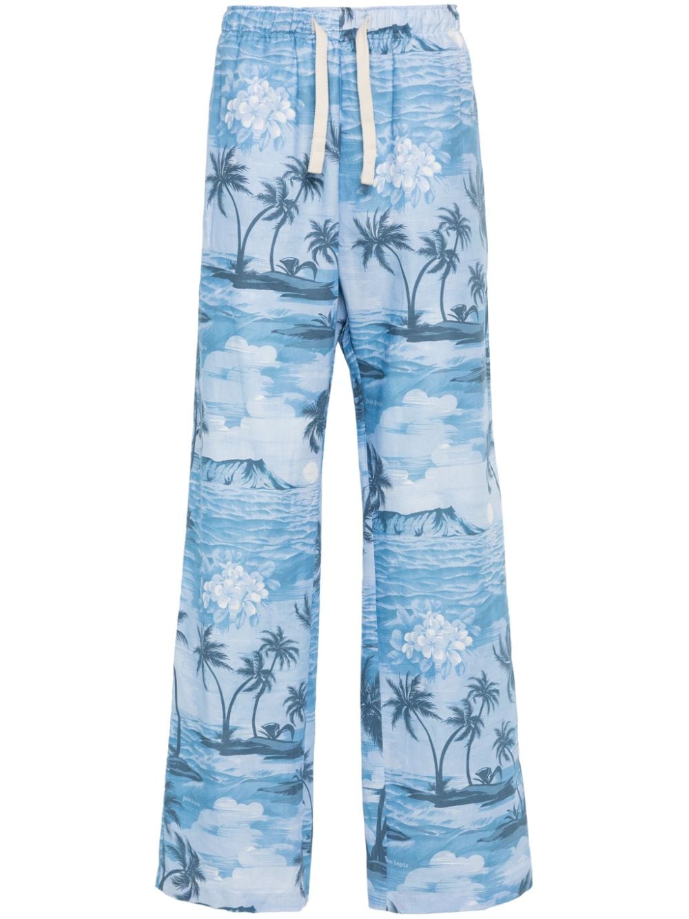 Palm Angels Broek met wijde pijpen - Blauw