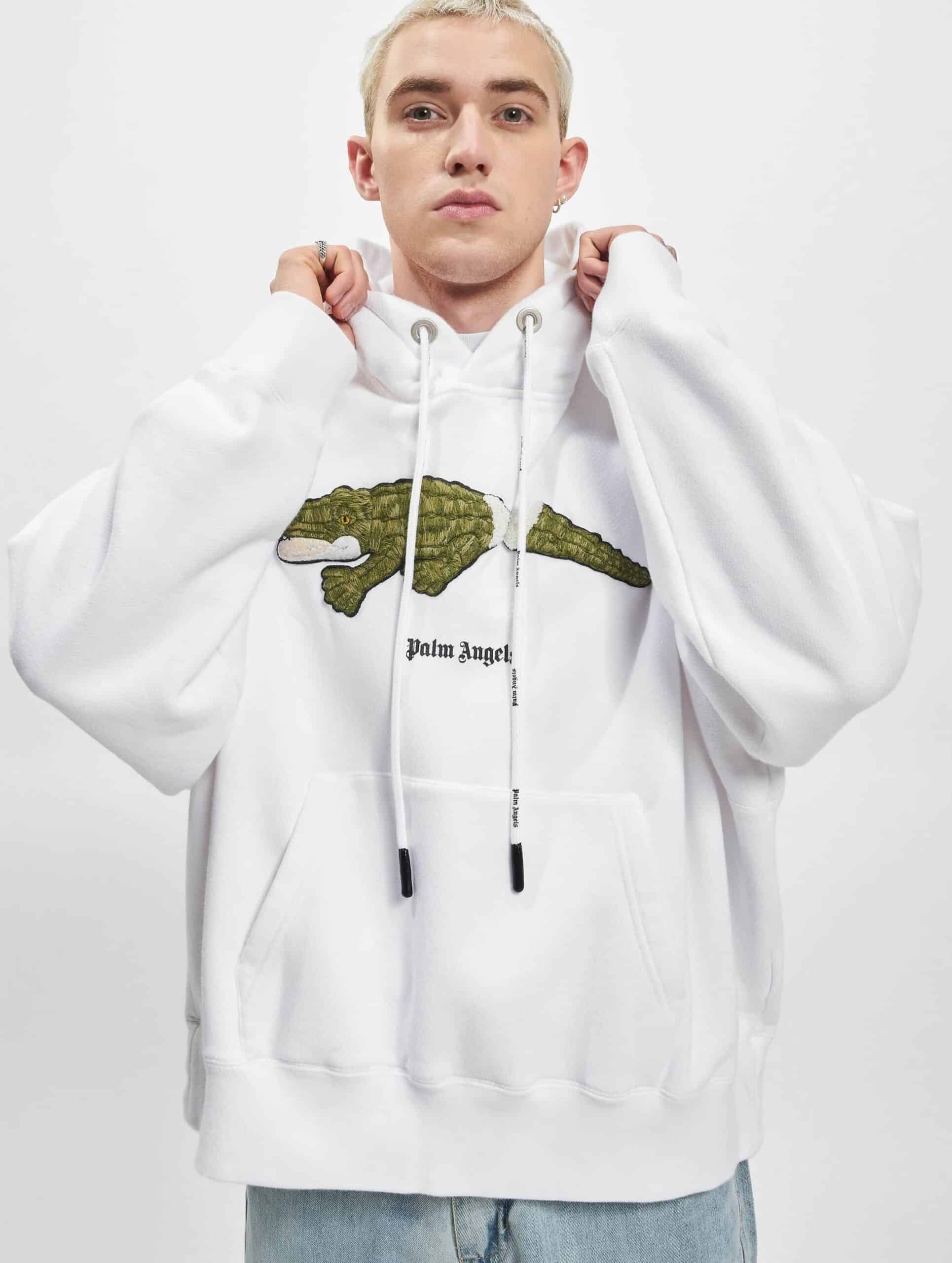 Palm Angels Croc Hoodie Mannen op kleur wit, Maat L