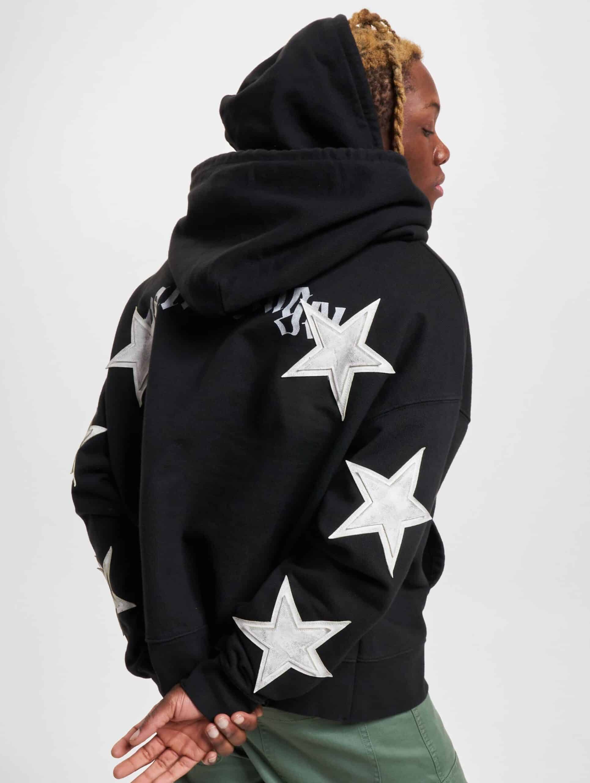 Palm Angels Patched Stars Vint Hoodie Mannen op kleur zwart, Maat L