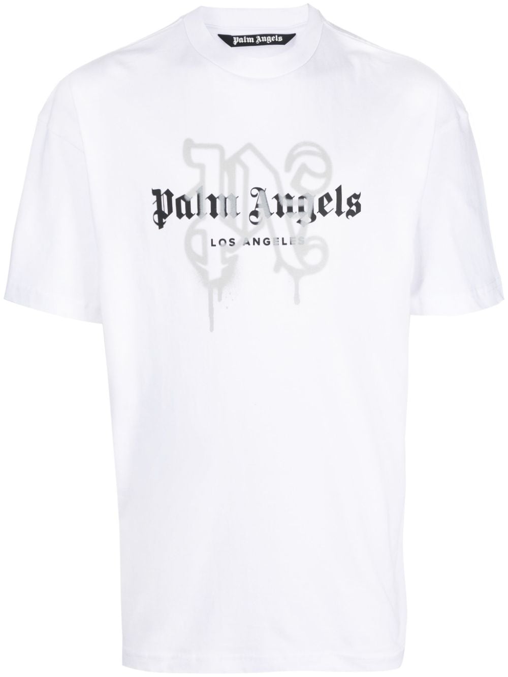 Palm Angels T-shirt met monogramprint - Wit