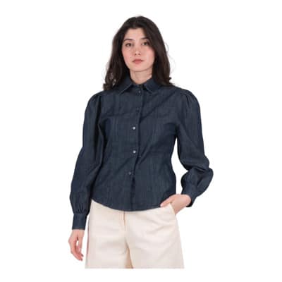 Pantera Blauwe Blouse - Maat 34 Max Mara Weekend , Blue , Dames