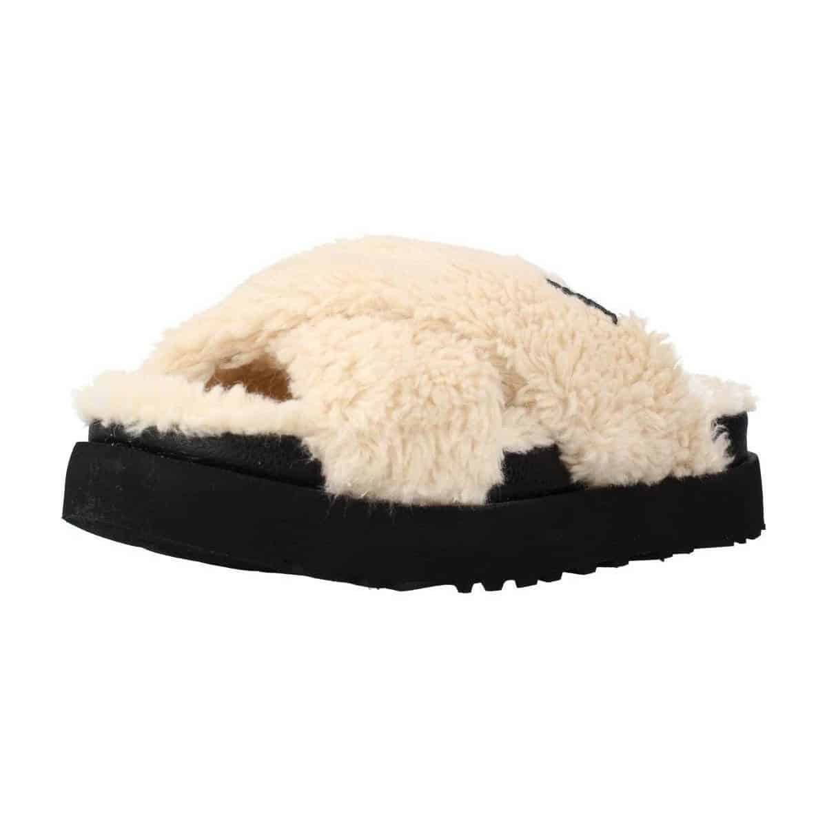 Pantoffels UGG W FUZZ SUGAR CROSS SLIDE