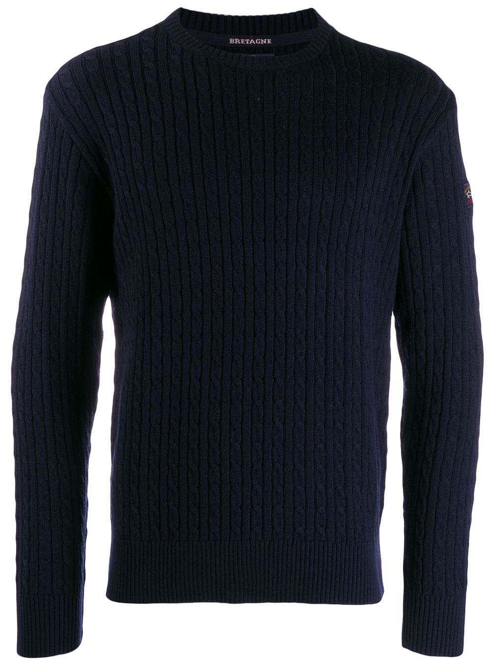 Paul & Shark Geribbelde sweater - Blauw