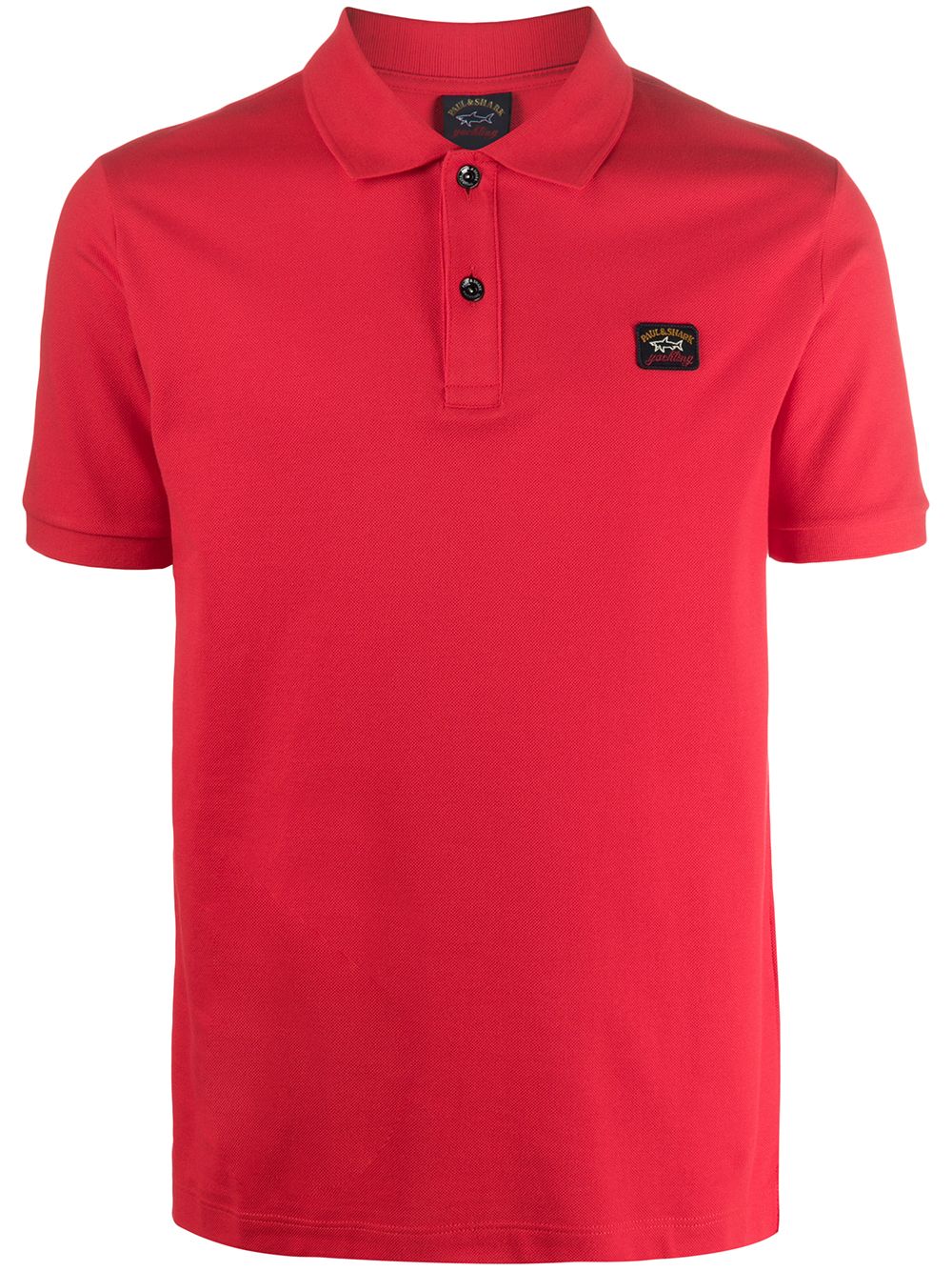 Paul & Shark Poloshirt met logopatch - Rood