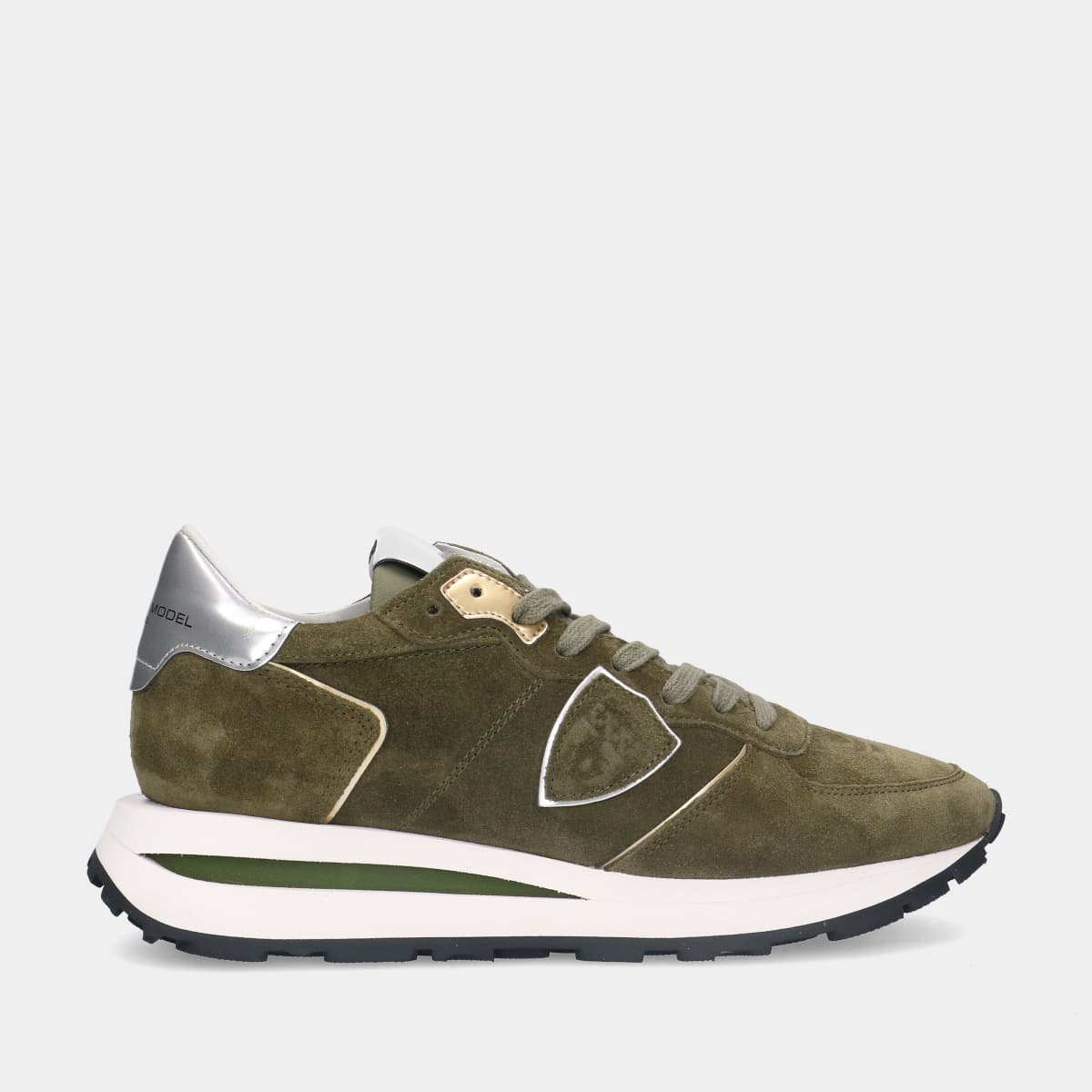 Philippe Model Tropez Dark Green Low dames sneakers