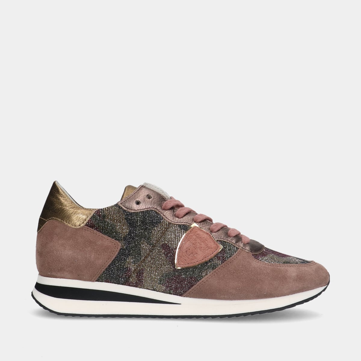 Philippe Model Tropez Low Bronze/ Pink dames sneakers