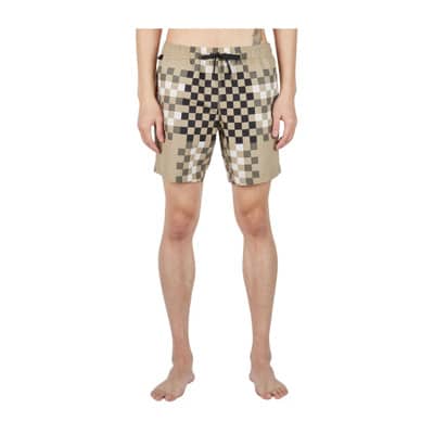 Pixel Check Zwemshorts Burberry , Beige , Heren