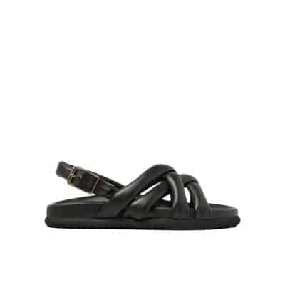 Platte Sandalen Candy Kriss Stijl Via Vai , Black , Dames