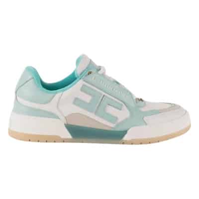 Platte schoenen met D Sneaker Logo Elisabetta Franchi , Green , Dames