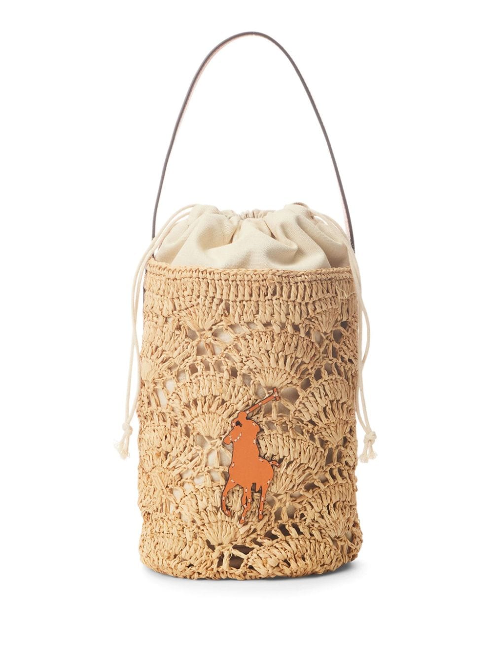 Polo Ralph Lauren Raffia bucket-tas - Beige