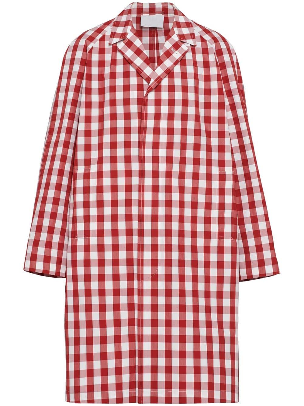 Prada Jas met gingham ruit - Wit