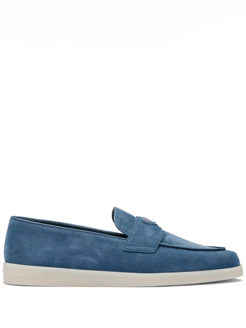 Prada Loafers met logo - Blauw