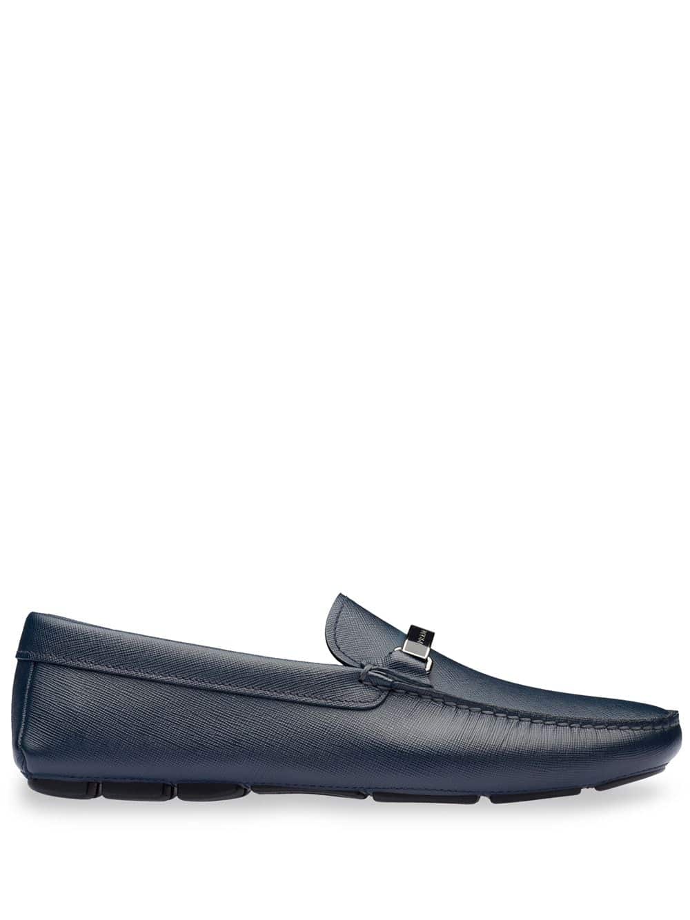 Prada Loafers met logoplakkaat - Blauw