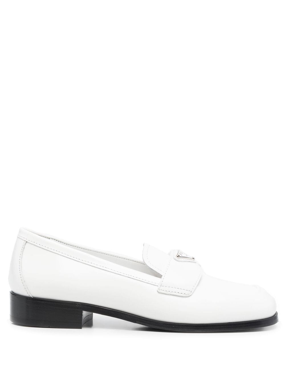 Prada Loafers met logoplakkaat - Wit