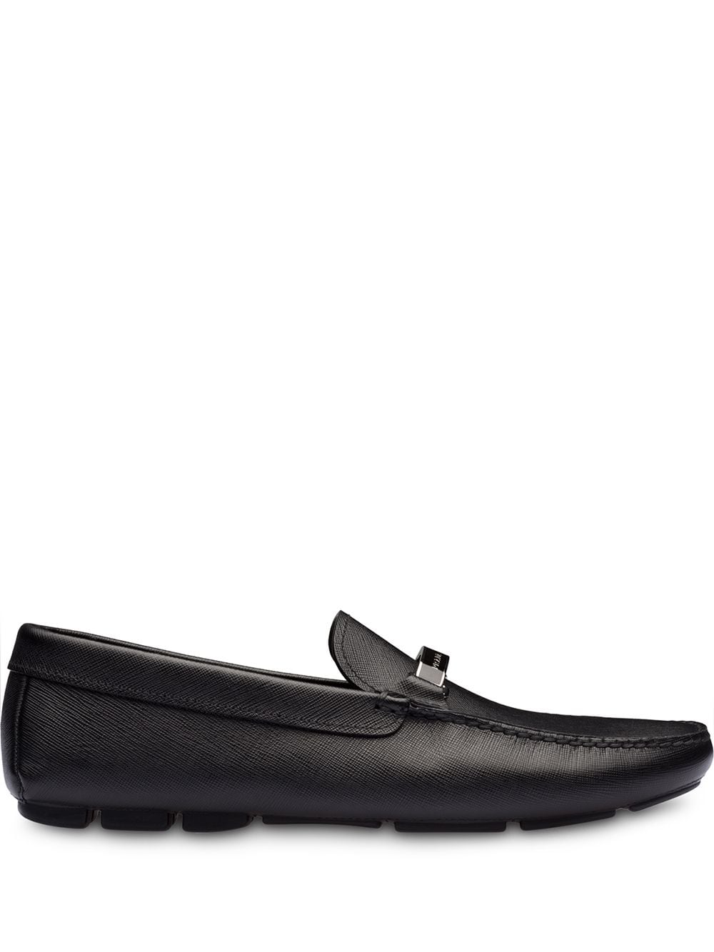 Prada Loafers met logoplakkaat - Zwart