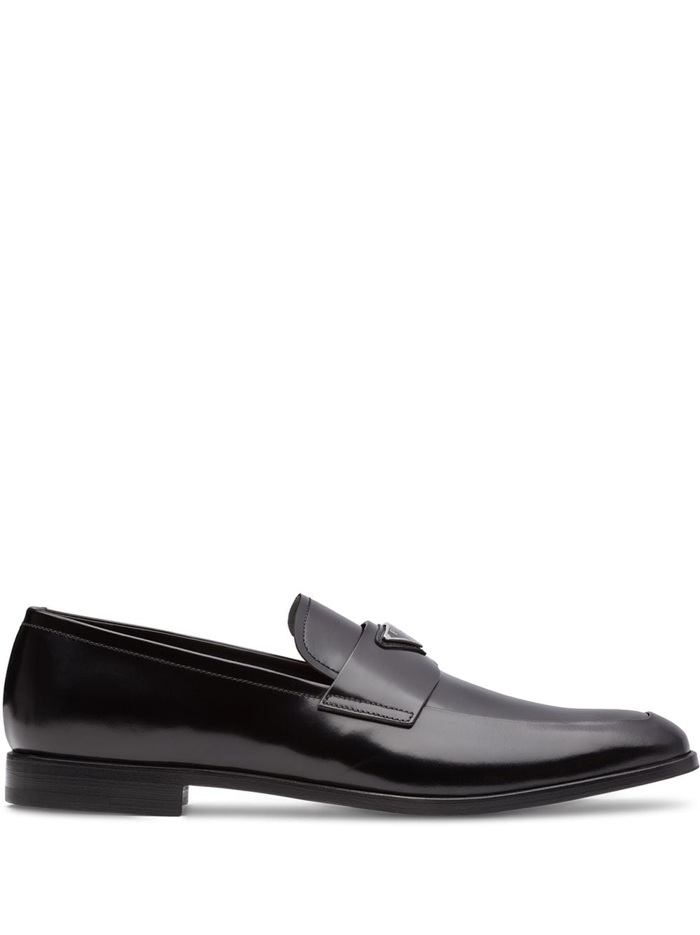 Prada Loafers met logoplakkaat - Zwart