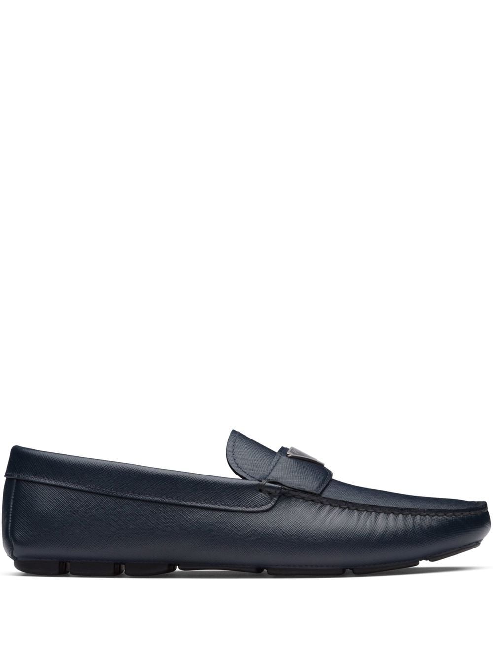 Prada Loafers met triangel logo - Blauw