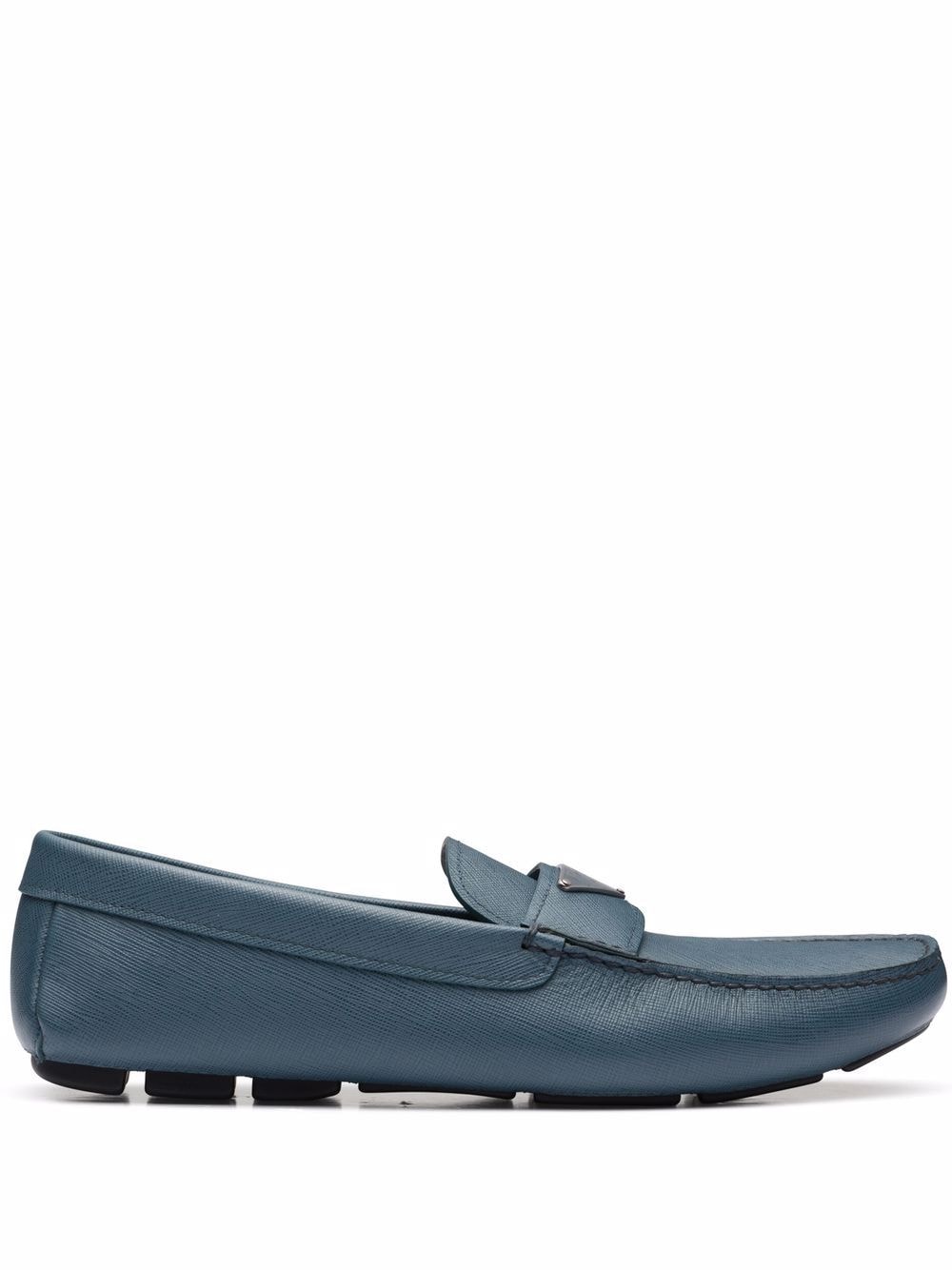 Prada Loafers met triangel logo - Blauw