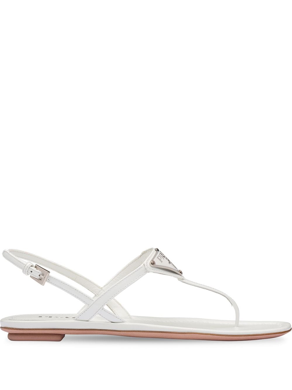 Prada Sandalen met T-bandje - Wit